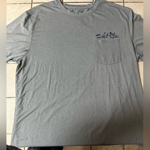 Salt Life Gray Men's Shirt - Picture 1 of 3
